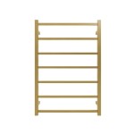 Commercial Square 7 Bars Heated Towel Rail-Brushed Gold